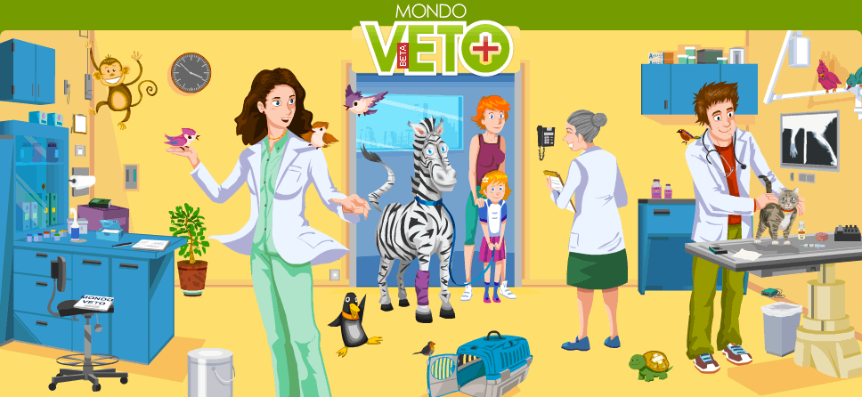Jogo de simulação de veterinário, crie sua clínica e salve os animais doentes. Jogo grátis na Internet